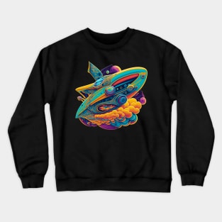 Abstract Alien Spaceship Crewneck Sweatshirt